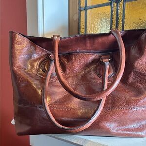 Banana Republic Classic Leather Tote Bag in Rich Brown